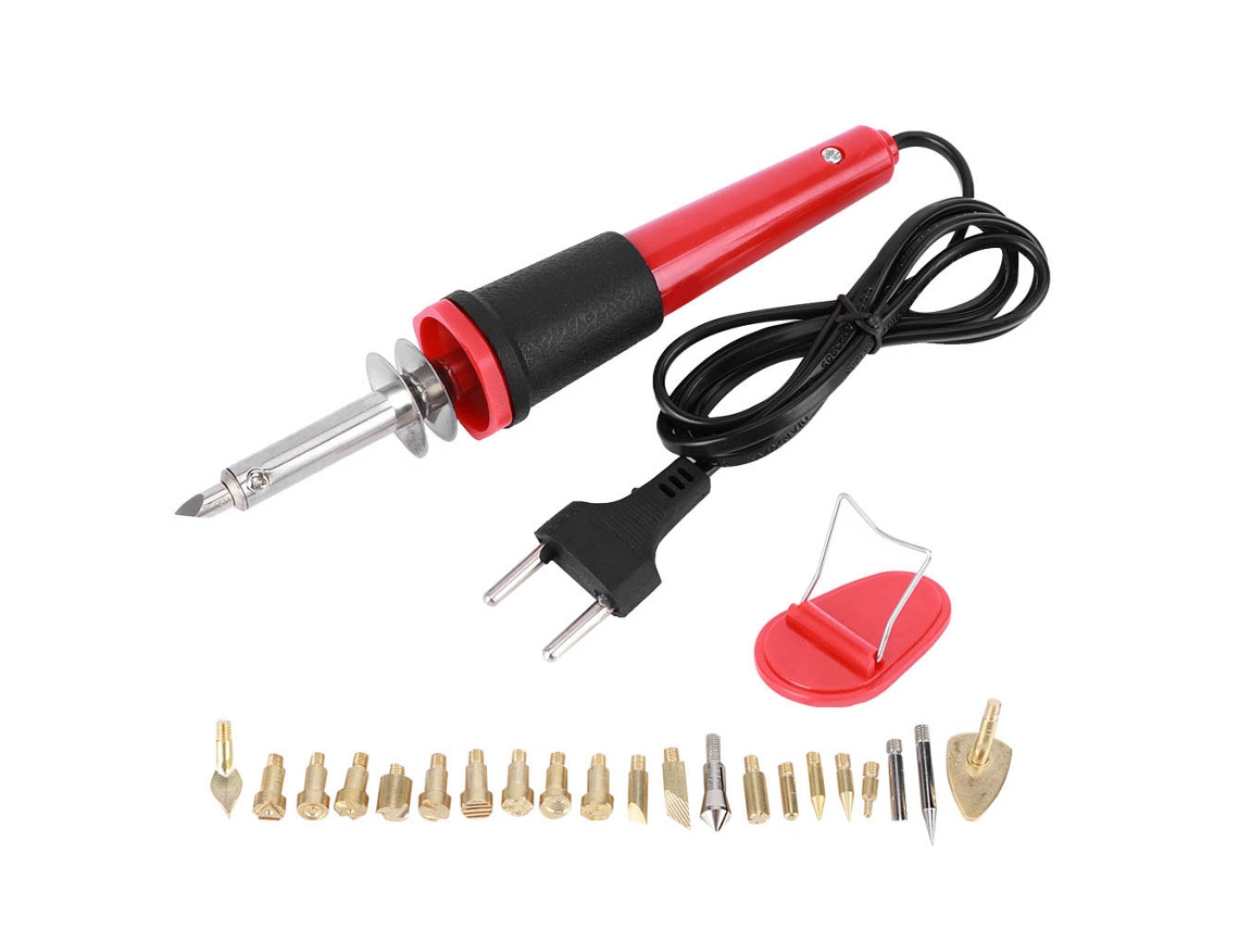 Conjunto de Soldador Elétrico 30w + Lápis Madeira | S/MARCA
