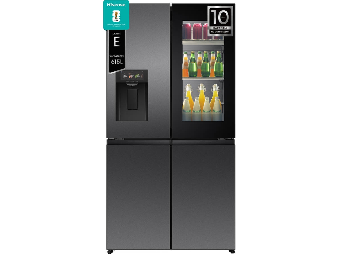 Frigorífico Americano HISENSE PureView Series RQ600P7SKE (No Frost - 179 cm - 615 L - Preto)