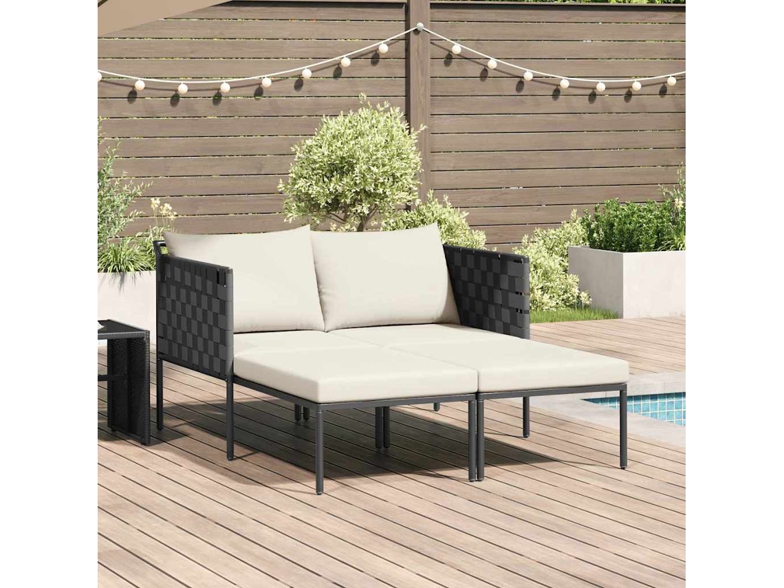 Vidaxl Cama De Sol Aço Revestido A Pó Antracite