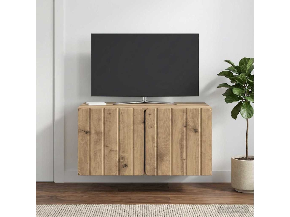 Vidaxl Gabinete de Tv de Parede Carvalho Arttisan 59,5 X 41 X 30 Cm