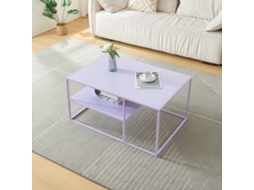 Mesa de Centro Solund Retangular em Aço 45X90X60 Cm Violeta [EN.CASA]