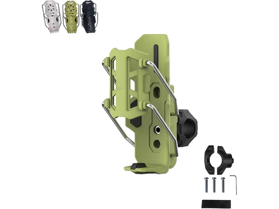 Suporte Adaptável Para Garrafa De Ciclismo, Giratório 360° E Com Fixação Automática, Compatível Com Garrafas De 2" A 3", Para Motocicletas E Bici