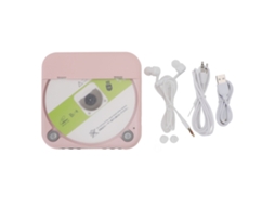 Reprodutor de CD portátil Walkman, Bluetooth, alto falantes duos EOOCOO