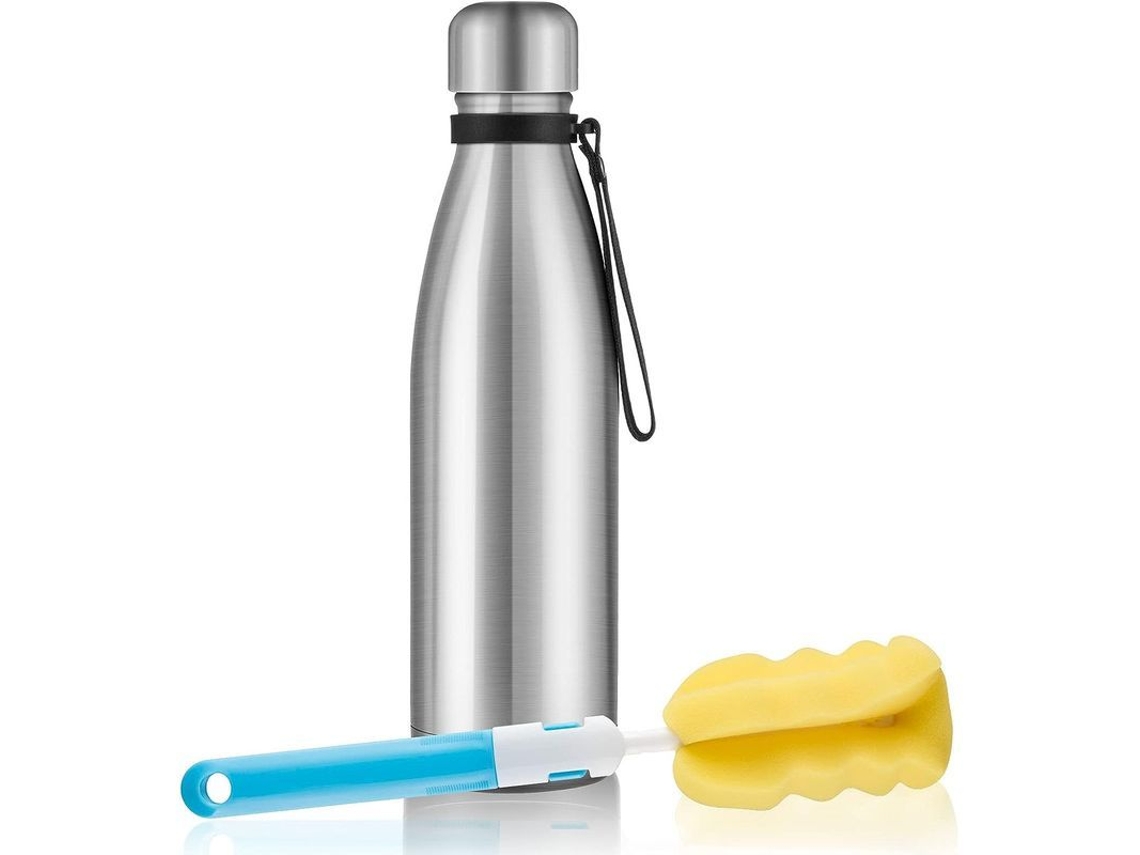 2026 botella de Agua de Acero Inoxidable 500ml Bpa Free, 12h Caliente/24h Fría, Estanca Y Portátil (plata)