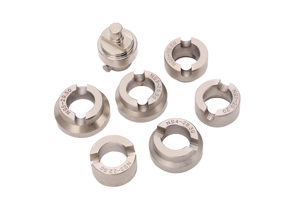 Kit De Ferramentas Para Abrir Fondos De Relógios, 7 Peças De Matrizes De Aço Ligado E Adaptador, Acessórios De Reparação