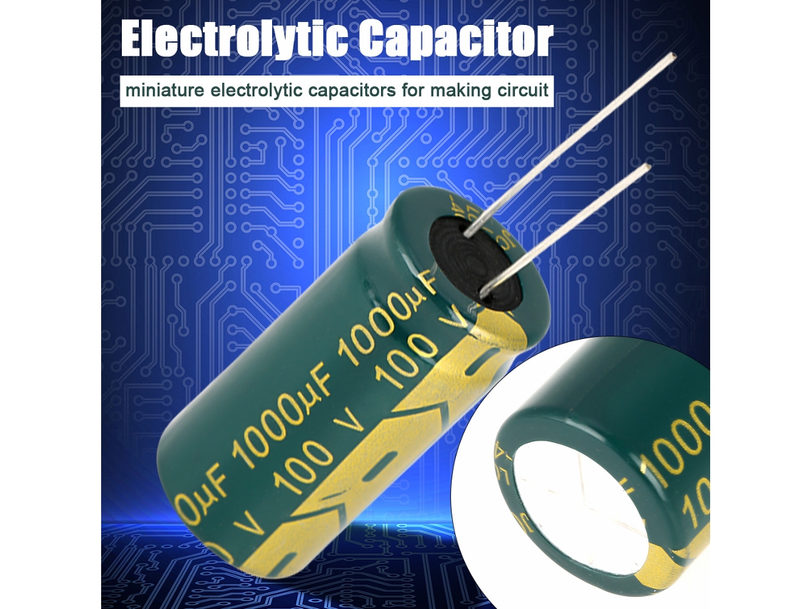 Laxiscreed Capacitores Eletrolíticos Radiais 100v 1000μf Para Circuitos Eletrônicos De Alta Capacitância