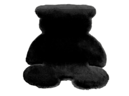 Tapete para Quarto de Crianças com Design de Urso, Algodão, 45x60cm, Preto LAXISCREED