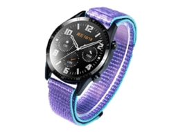 Bracelete Para Huawei Watch Gt 6 (41mm) - Nylon Esportivo - Fecho De Velcro Roxa