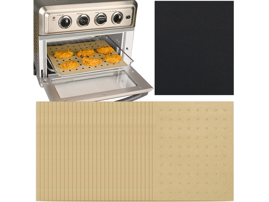 Pacote Com 100 Unidades De Forros Papel Manteiga Não Branqueado Para Fritadeira A Ar, 28 X 23 Cm, Retangulares E Perfurados, Descartáveis, A