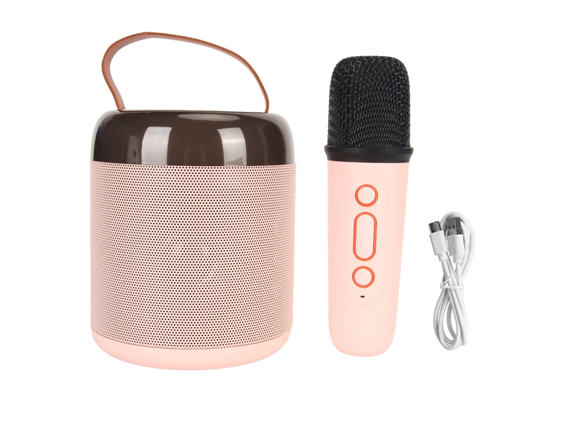 Sistema de Som Ktv para Casa Pequena EOOCOO com microfone Sem Fio e iluminação Rgb