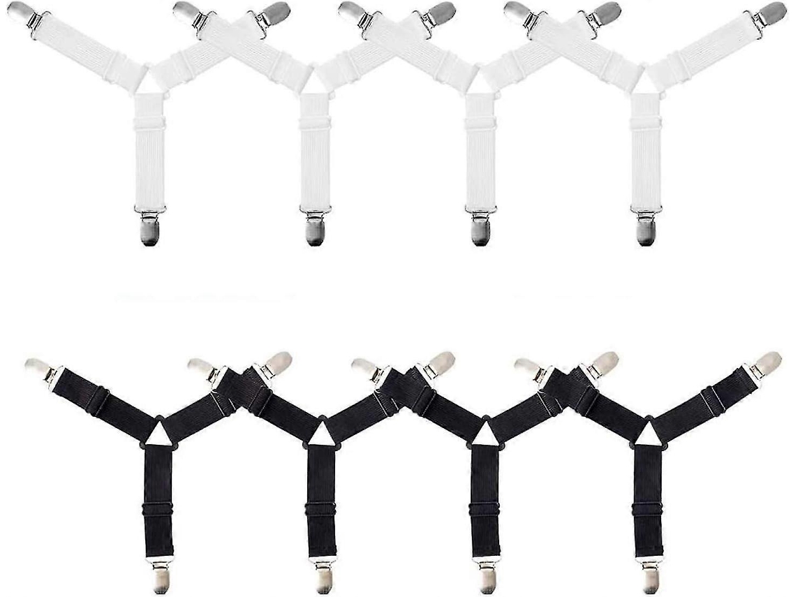 Novo Produto 8 Peças Suportes Para Lençóis 2 Conjuntos Suportes Ajustáveis ​​para Lençóis Grampos Elásticos Para Cama - Costurar - Costurar Db