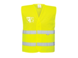 Colete De Meia Malha De Alta Visibilidade Com Duas Faixas Amarelo / 4x/5x