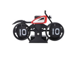 Relógio de Pêndulo Mecânico, Plástico Pvc, Bateria, Moto, Escritório, Quarto, Sala, Preto, Vermelho | S/MARCA