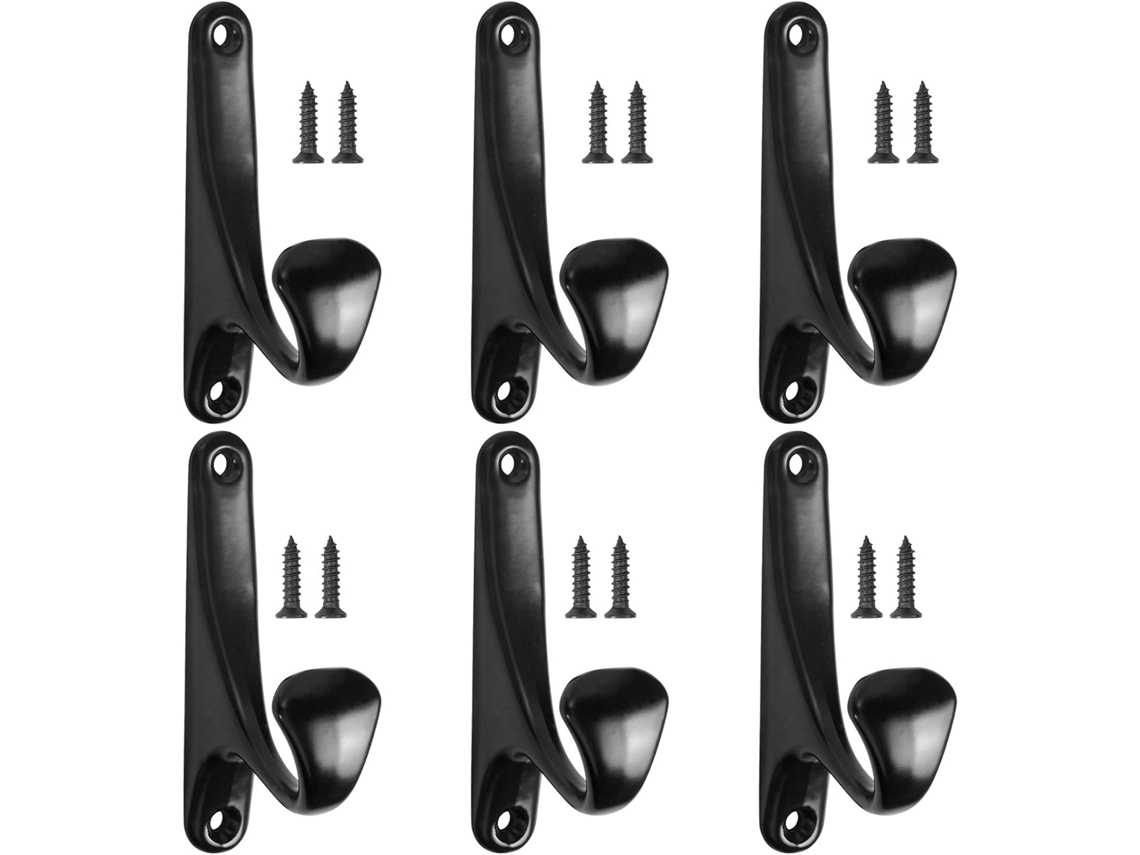 Conjunto De 6 Ganchos De Parede Para Casacos, Estilo Retrô, Em Metal