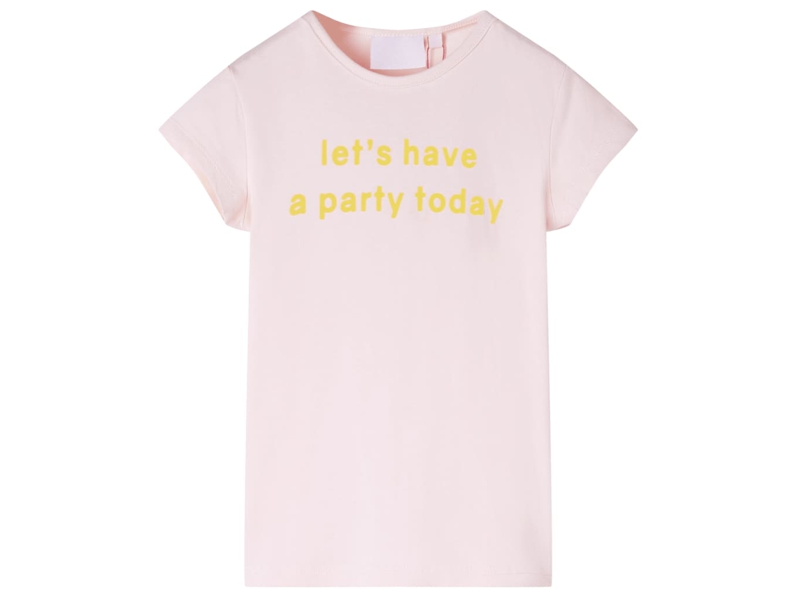 T-shirt De Criança Rosa-suave 140