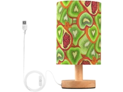 Abajur De Cabeceira Em Formato Fatias Kiwi Com Porta Usb, Sem Necessidade De Lâmpada, Luz Led Quente Para Quarto, Sala