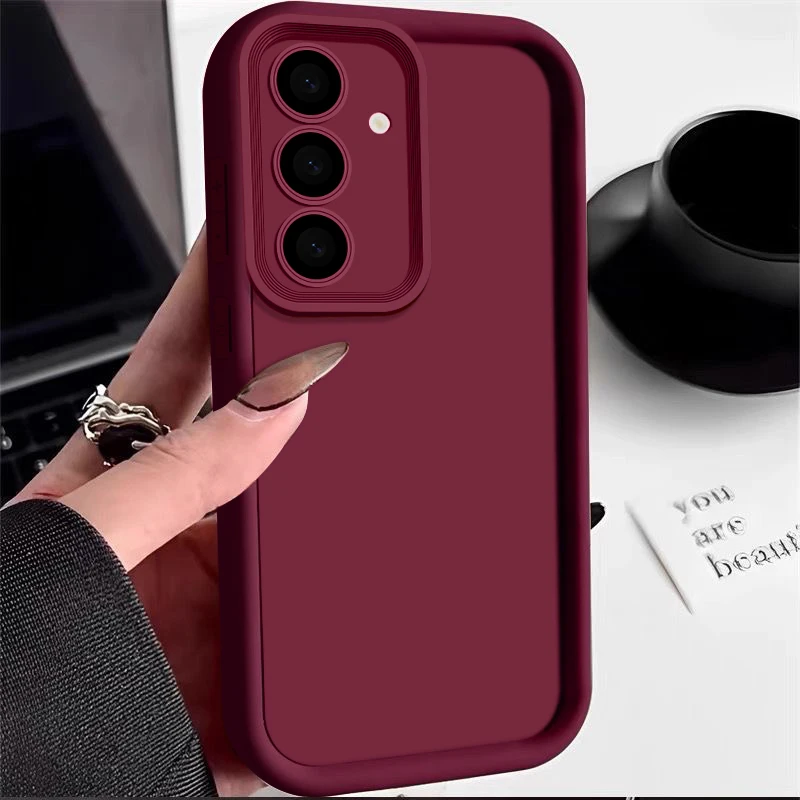 Capa Para Celular Galaxy A15 5g Na Cor Vermelho Vinho, Capa Macia.