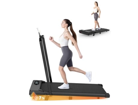 4 Em 1 Esteira Dobrável Inclinado 7 | 1 8 Km/h | 2.5hp | Com Controle Remoto E Tela Lcd | Carga Máxima 120 Kg | Preto Bigzzia