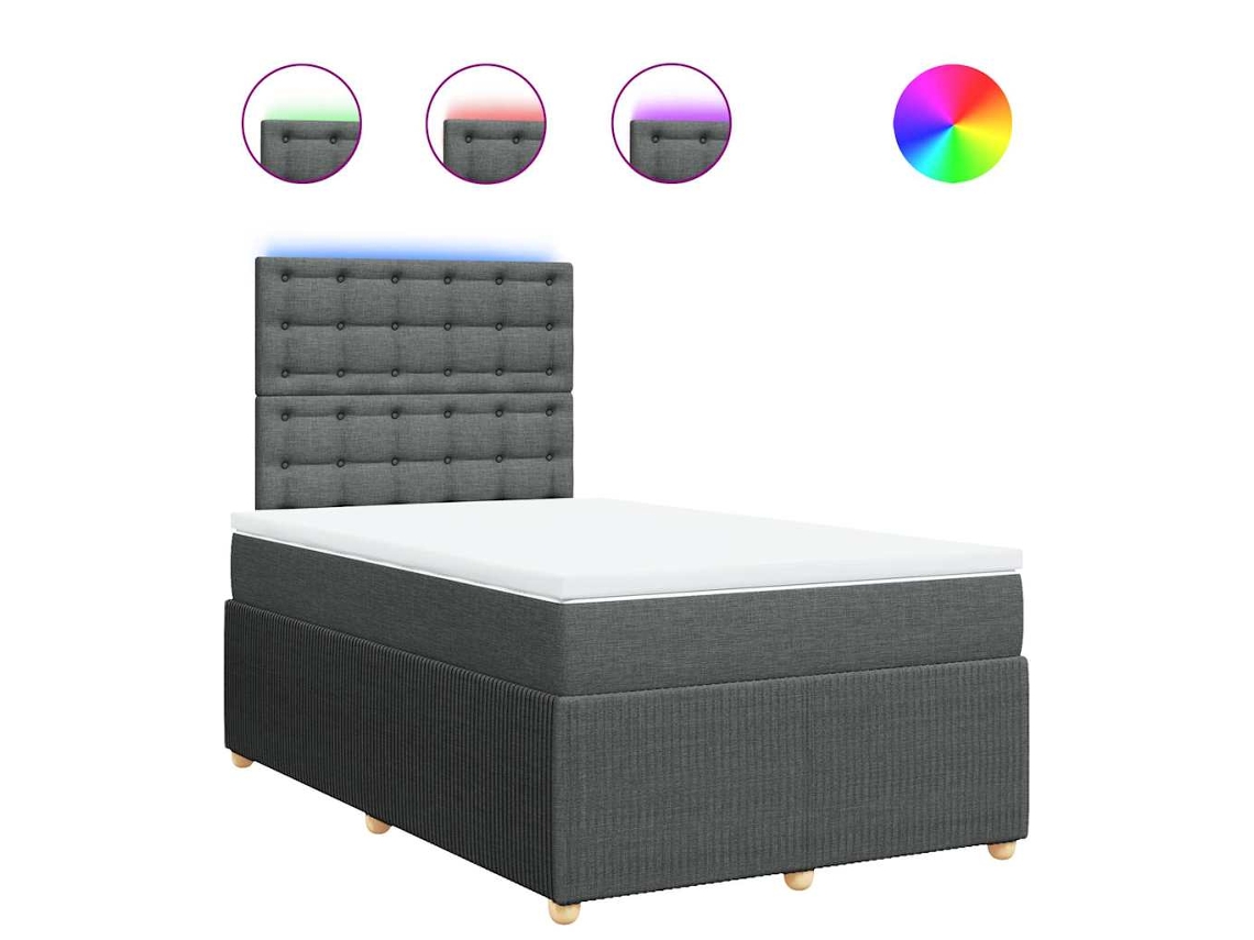 Box Spring Bed, Box Spring Beds Vidaxl Cinzeto Tecido (120 X 190 Cm)