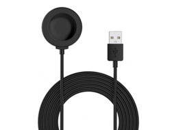 Carregador de Relógio Magnético Portátil Type-C Base de Carregamento Sem Fio para Huawei Watch3 Pro Preto