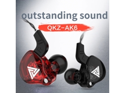 Qkz Ak6 3,5 Mm Auscultador Com Fio Estéreo Panorâmico Graves Fortes Heaset Áudio De Alta Resolução Auscultador Intra Auricular