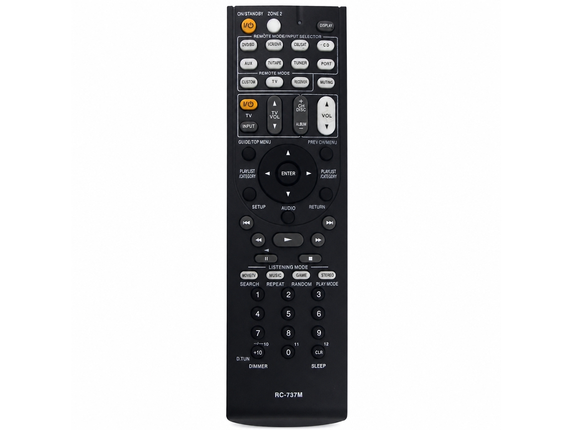 Comando À Distância Rc-737m Compatível Com Amplificador Av Onkyo_zhd