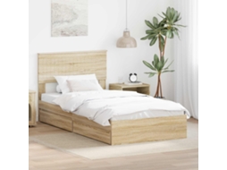 Vidaxl Cama com Armazenamento com Gaveta Carvalho Sonoma 100 X 200 Cm