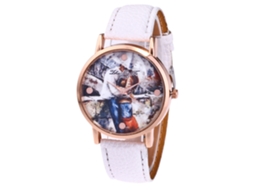 Reloj De Pulsera De Cuarzo Para Mujer Hombre Estudiante Zhoulianfa F-397a Blanco