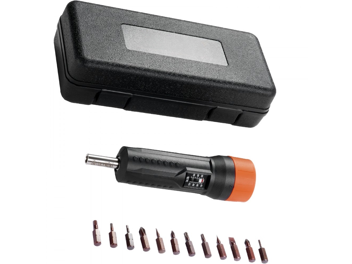 Chave De Torque De Precisão 6,35mm Com Escala, Janela De Leitura E Bits Magnéticos Tekmaquinas