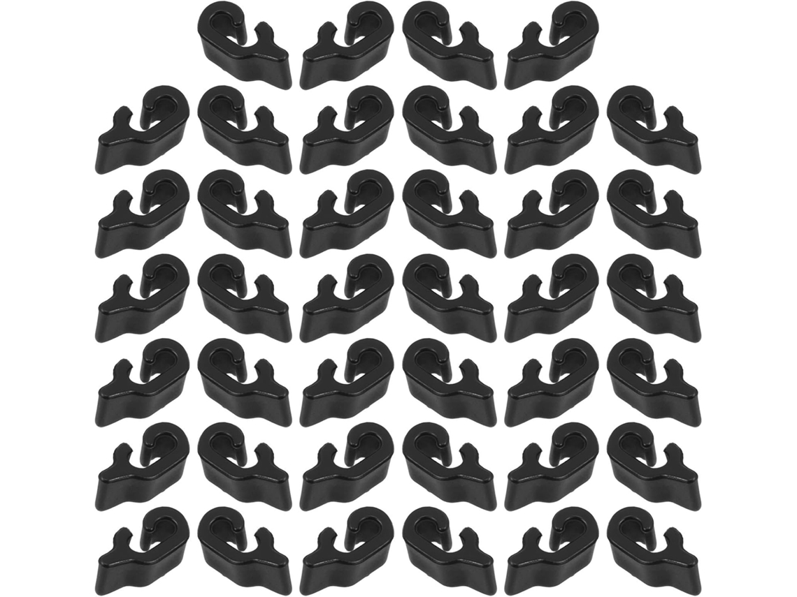 Conjunto De 40 Conectores Plástico Para Portas Gaiolas, Fivelas Pretas Com Fácil Instalação Para Cercas De