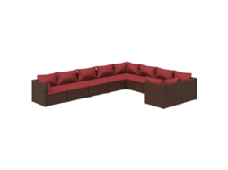 Garden Lounge Set, Garden Lounge Sets Vidaxl Marrom Rattan / Vime (n/a)
