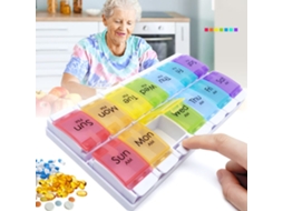 Estojo Para Comprimidos Semanal Fácil De Usar Para Planejador De Medicamentos, À Prova De Umidade E Design De Alta Qualidade Com Tampas Coloridas De A