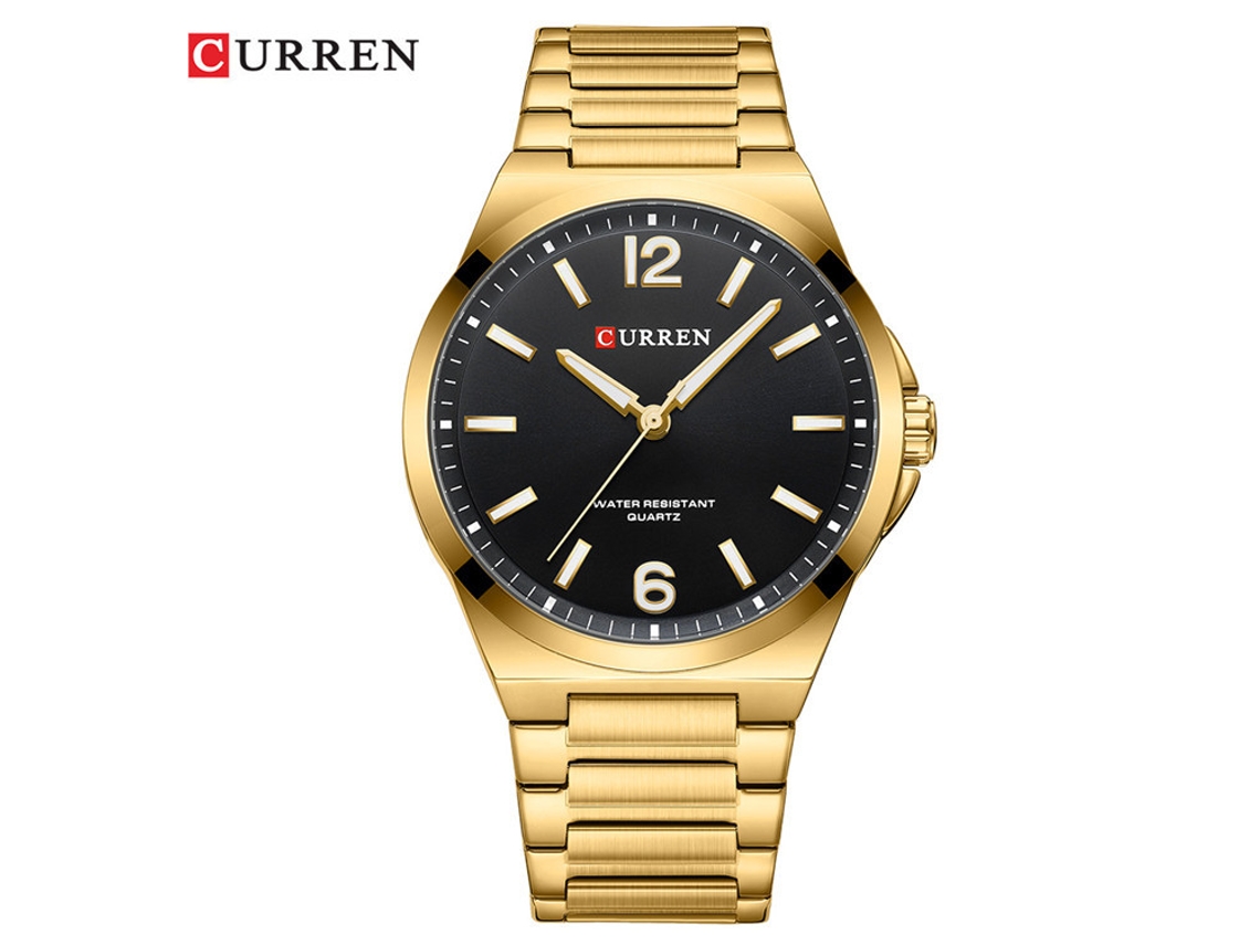 Relógio de Quartzo Masculino MDUG Elegante, Profissional e Casual, À Prova D'água, Pulseira em Aço Inoxidável com Mostrador Preto