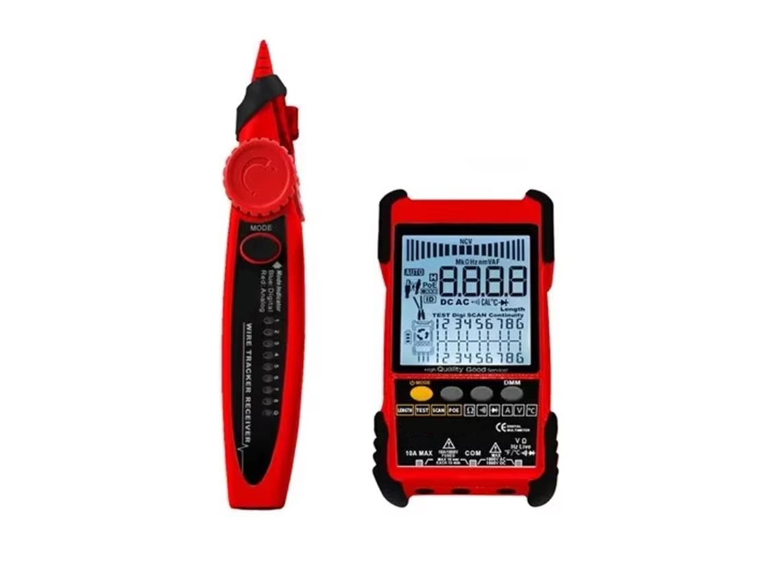 Testador De Cabos Portátil Display Lcd Rastreador