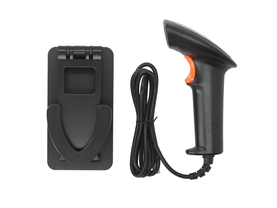 Leitor de Código de Barras 1d 2d com Suporte Mão Livre Usb Plug And Play para Armazém Supermercado Express