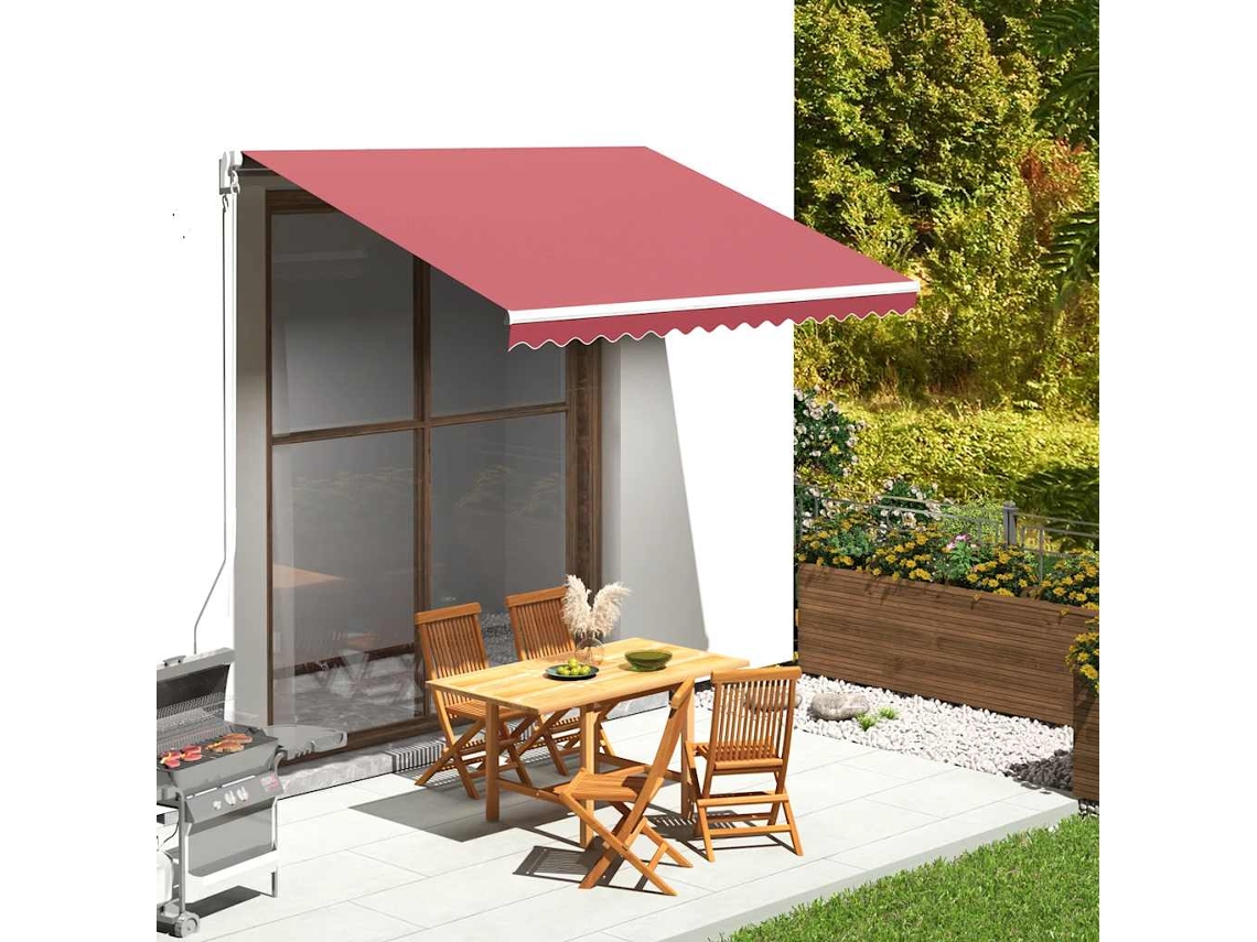 Vidaxl Tecido De Substituição Para Toldo Bordô 330x245 Cm Poliéster