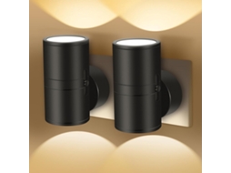 Conjunto De 2 Luzes Noturnas Led Modernas Para Parede, Luz Branca Quente, Intensidade Ajustável De 0 A 100 Lúmens Com Sensor, Para Quarto E Corredor