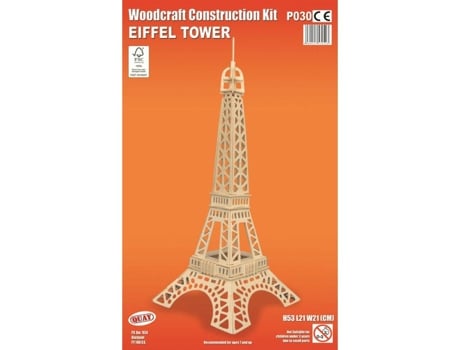 Maquete Em Madeira Da Torre Eiffel Quay