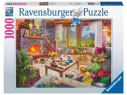 Puzzle RAVENSBURGER Cozy Cabin 1000 Peças Cidade