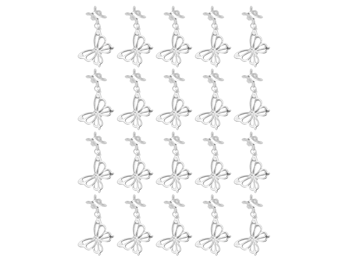 20 Pingentes De Borboleta De Liga Para Acessórios De Joias Diy