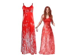 Vestido Sexy De Carrie White Cosplay Sangre Rojo Para Halloween Fiesta Carnaval Adulto Adulto Xxxl