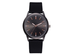 Relógio de Pulso Feminino Casual Lvpai Pulseira de Silicone Estilo Simples Preto