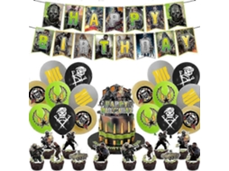Suprimentos Para Festa De Aniversário Com Tema Call Of Duty, Balões, Banner, Cupcake, Bolo, Kit De Decoração - Nmaov