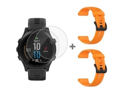 Pulseira Garmin Forerunner 945 (pacote Com 2, Silicone, Películas De Vidro Temperado, Laranja)
