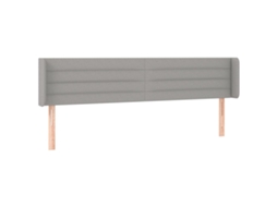 Headboard, Headboards Vidaxl Cinzeto Tecido (203 X 16 X 78/88 Cm)
