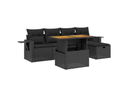 Garden Sofa Set, Garden Sofa Sets Vidaxl Preto Rattan / Vime (n/a)