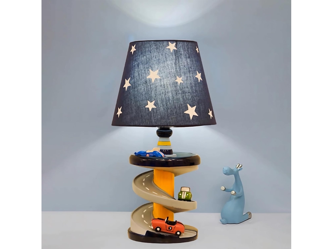 Luminária De Cabeceira Led Yudizws E12 Em Resina Pintada À Mão Com Luz Regulável Para Quarto Bebê Ou Infantil 3 Cores