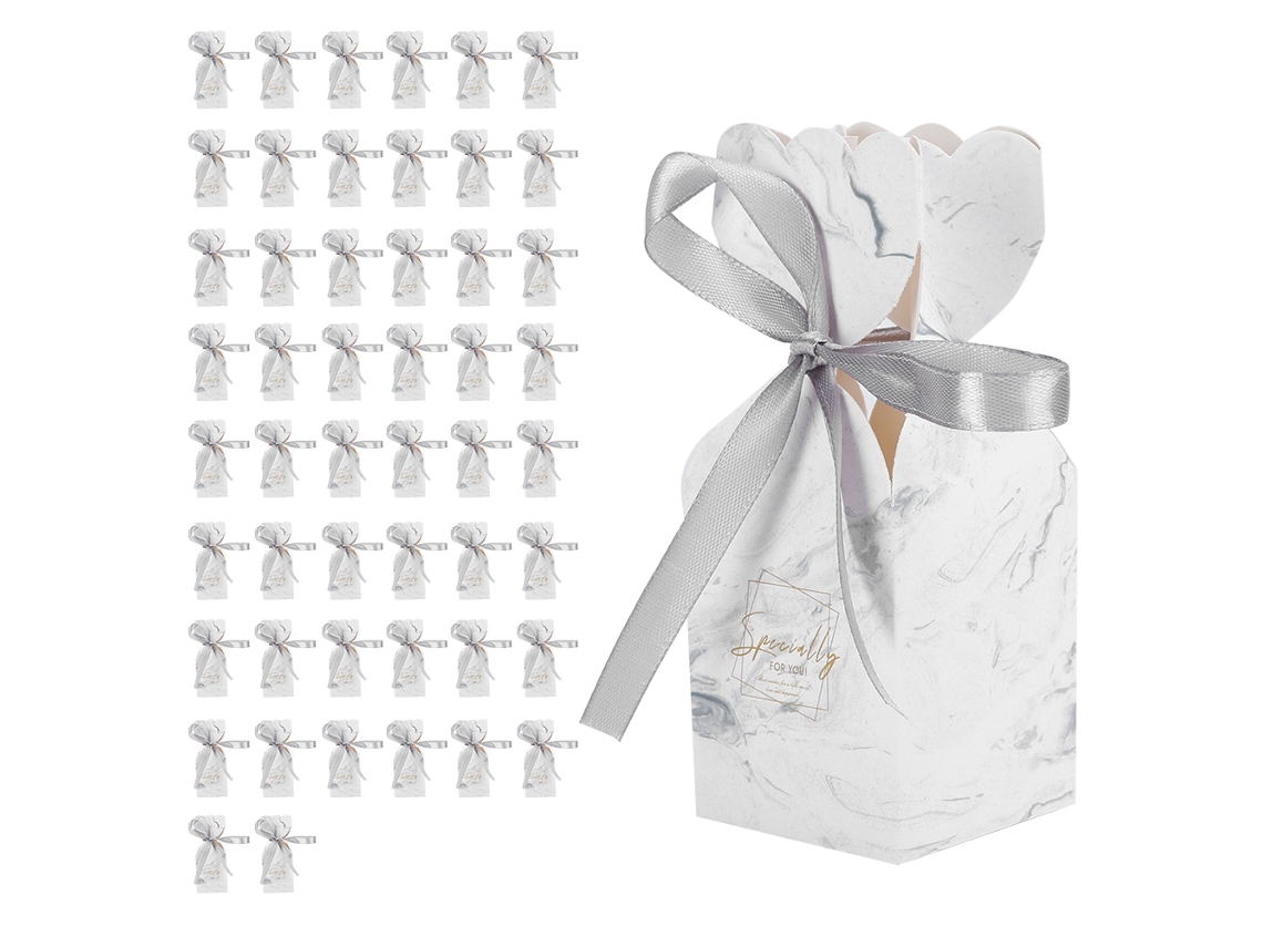 Caixas De Doces De Casamento Com Embalagem E Laço