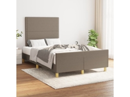 Vidaxl Estrutura De Cama Sem Colchão 120x190cm Tecido Cinzento