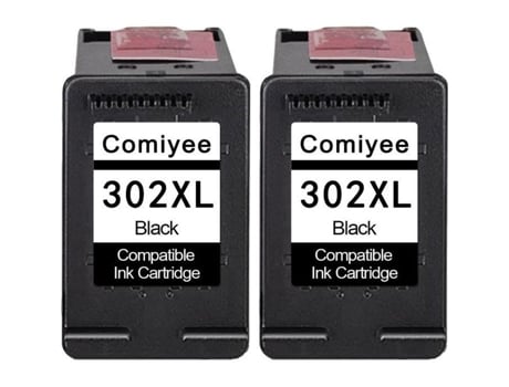 2 Cartuchos de Tinta Preta Compatíveis com Hp 302 Xl 302Xl Compatível com Deskjet 3639 3637 3630 2130 Envy 4527 4525 4522 4520 4521 COMIYEE